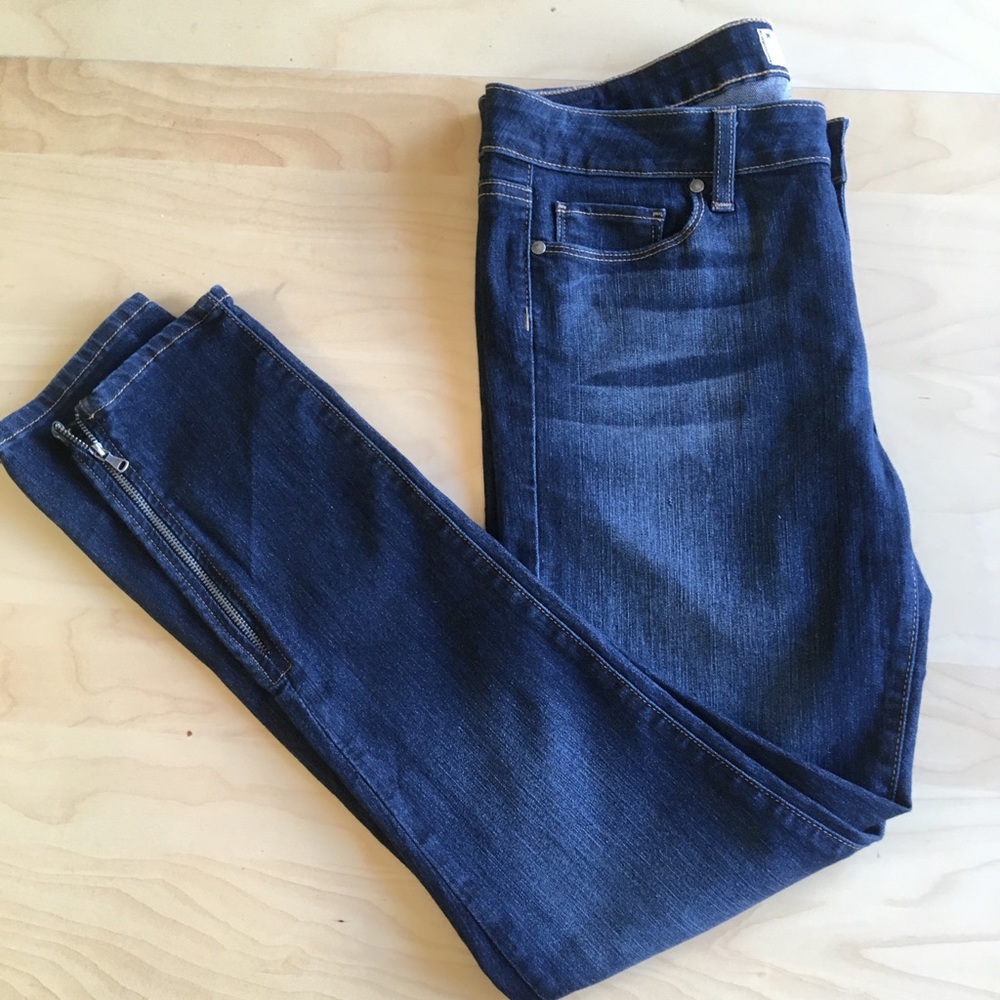Paige Skinny Zip Jeans